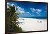 View of tourists on Pink Sands Beach, Dunmore Town, Harbour Island, Eleuthera Island, Bahamas-null-Framed Photographic Print