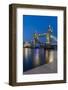 View of Tower Bridge and River Thames at dusk, London, England, United Kingdom, Europe-Frank Fell-Framed Photographic Print