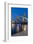 View of Tower Bridge and River Thames at dusk, London, England, United Kingdom, Europe-Frank Fell-Framed Photographic Print