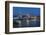 View of Tower Bridge and River Thames from Cheval Three Quays at dusk, London, England-Frank Fell-Framed Photographic Print