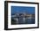 View of Tower Bridge and River Thames from Cheval Three Quays at dusk, London, England-Frank Fell-Framed Photographic Print