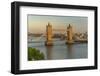 View of Tower Bridge and River Thames from Cheval Three Quays at sunset, London, England-Frank Fell-Framed Photographic Print