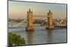 View of Tower Bridge and River Thames from Cheval Three Quays at sunset, London, England-Frank Fell-Mounted Photographic Print