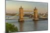 View of Tower Bridge and River Thames from Cheval Three Quays at sunset, London, England-Frank Fell-Mounted Photographic Print