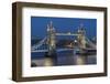 View of Tower Bridge from Cheval Three Quays at dusk, London, England, United Kingdom, Europe-Frank Fell-Framed Photographic Print