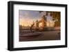 View of Tower Bridge, Girl with Dolphin, The Shard and River Thames at sunrise, London-Frank Fell-Framed Photographic Print