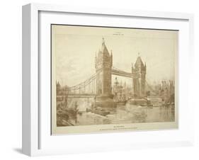 View of Tower Bridge, London, C1964-null-Framed Giclee Print