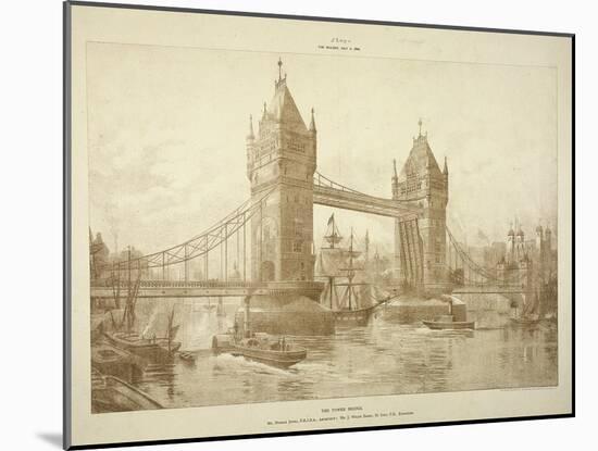 View of Tower Bridge, London, C1964-null-Mounted Giclee Print