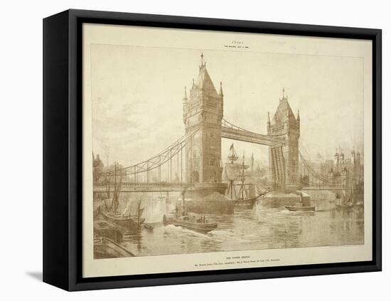 View of Tower Bridge, London, C1964-null-Framed Stretched Canvas