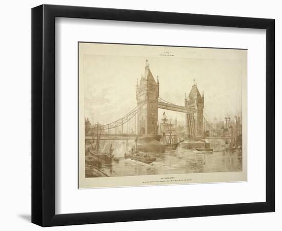 View of Tower Bridge, London, C1964-null-Framed Premium Giclee Print