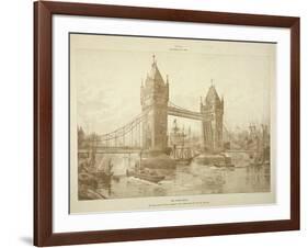 View of Tower Bridge, London, C1964-null-Framed Giclee Print