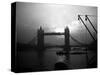 View of Tower Bridge Over the River Thames in London, 1935-null-Stretched Canvas