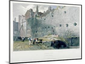 View of Tower Postern and London Wall with Men Digging, City of London, 1851-John Wykeham Archer-Mounted Giclee Print