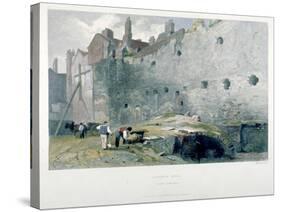 View of Tower Postern and London Wall with Men Digging, City of London, 1851-John Wykeham Archer-Stretched Canvas