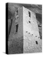 View Of Tower Taken From Above "Cliff Palace Mesa Verde National Park" Colorado 1933-1941-Ansel Adams-Stretched Canvas
