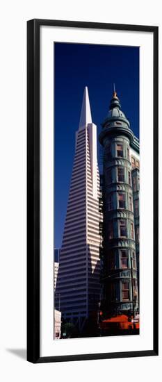 View of Towers, Columbus Tower, Transamerica Pyramid, San Francisco, California, USA-null-Framed Photographic Print