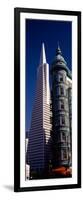 View of Towers, Columbus Tower, Transamerica Pyramid, San Francisco, California, USA-null-Framed Photographic Print