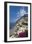 View of town and beach, Positano, Amalfi Coast (Costiera Amalfitana), UNESCO World Heritage Site, C-John Miller-Framed Photographic Print