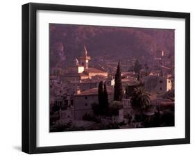 View of Town and Cartuja de Valledemossa, Mallorca, Balearics, Spain-Walter Bibikow-Framed Premium Photographic Print