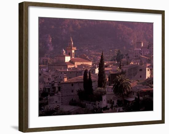 View of Town and Cartuja de Valledemossa, Mallorca, Balearics, Spain-Walter Bibikow-Framed Photographic Print