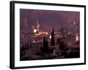 View of Town and Cartuja de Valledemossa, Mallorca, Balearics, Spain-Walter Bibikow-Framed Photographic Print