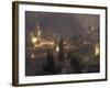 View of Town and Cartuja de Valledemossa, Mallorca, Balearics, Spain-Walter Bibikow-Framed Photographic Print