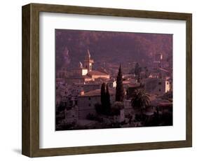 View of Town and Cartuja de Valledemossa, Mallorca, Balearics, Spain-Walter Bibikow-Framed Photographic Print