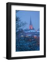 View of Town and Crooked Spire Church, Chesterfield, Derbyshire, England, United Kingdom, Europe-Frank Fell-Framed Photographic Print