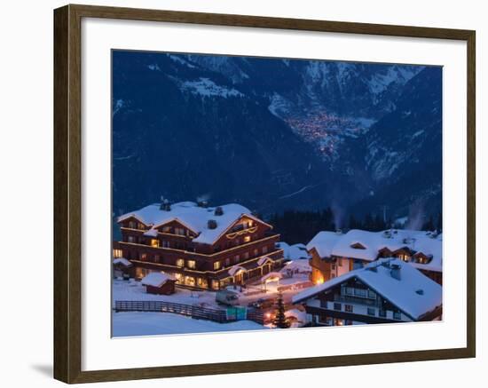 View of Town and Le Croisette Area, Courchevel 1850, French Alps, Savoie, France-Walter Bibikow-Framed Photographic Print