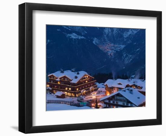 View of Town and Le Croisette Area, Courchevel 1850, French Alps, Savoie, France-Walter Bibikow-Framed Photographic Print