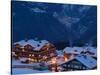 View of Town and Le Croisette Area, Courchevel 1850, French Alps, Savoie, France-Walter Bibikow-Stretched Canvas