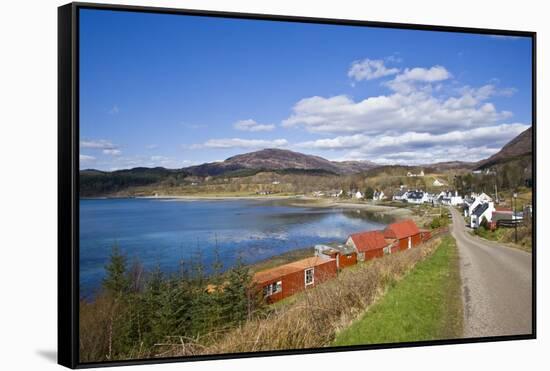 View of Town Based on Lakeshore, Applecross, Scotland, United Kingdom-Stefano Amantini-Framed Stretched Canvas