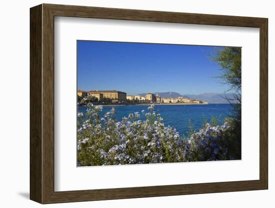 View of Town from Lantivy Seaside, Ajaccio, Corsica, France-Massimo Borchi-Framed Photographic Print