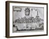 View of Town of Atri, Italy, 16th Century-null-Framed Giclee Print