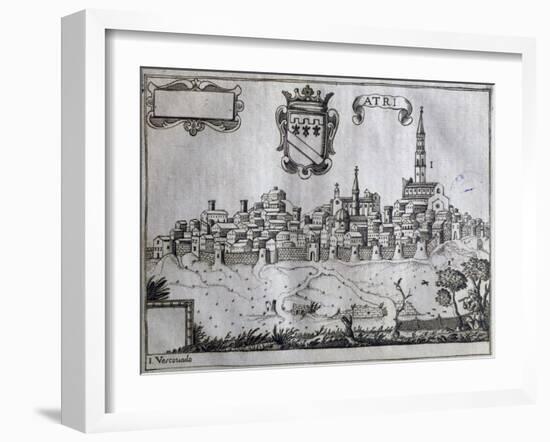 View of Town of Atri, Italy, 16th Century-null-Framed Giclee Print