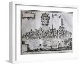 View of Town of Atri, Italy, 16th Century-null-Framed Giclee Print