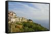 View of Town on Coastline-Stefano Amantini-Framed Stretched Canvas