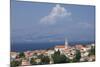 View of Town with Mainland in Background, Postira, Brac Island, Dalmatian Coast, Croatia, Europe-John Miller-Mounted Photographic Print