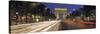 View of Traffic on an Urban Street, Champs Elysees, Arc De Triomphe, Paris, France-null-Stretched Canvas