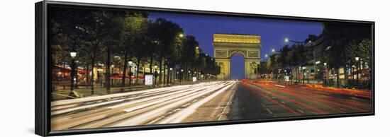 View of Traffic on an Urban Street, Champs Elysees, Arc De Triomphe, Paris, France-null-Framed Photographic Print