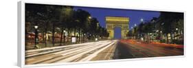 View of Traffic on an Urban Street, Champs Elysees, Arc De Triomphe, Paris, France-null-Framed Photographic Print