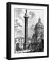 View of Trajan's Column and the Church of Ss Nome Di Maria, from the 'Views of Rome' Series, C.1760-Giovanni Battista Piranesi-Framed Giclee Print