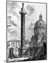 View of Trajan's Column and the Church of Ss Nome Di Maria, from the 'Views of Rome' Series, C.1760-Giovanni Battista Piranesi-Mounted Giclee Print