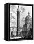 View of Trajan's Column and the Church of Ss Nome Di Maria, from the 'Views of Rome' Series, C.1760-Giovanni Battista Piranesi-Framed Stretched Canvas