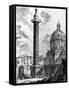 View of Trajan's Column and the Church of Ss Nome Di Maria, from the 'Views of Rome' Series, C.1760-Giovanni Battista Piranesi-Framed Stretched Canvas