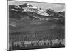 View Of Trees And Snow-Capped Mts "Long's Peak From Road Rocky Mountain NP" Colorado 1933-1942-Ansel Adams-Mounted Art Print