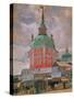 View of Trinity Lavra of St. Sergius, 1912 (Oil on Canvas)-Boris Mikhailovich Kustodiev-Stretched Canvas