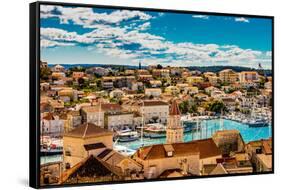 View of Trogir, Croatia, Europe-Laura Grier-Framed Stretched Canvas