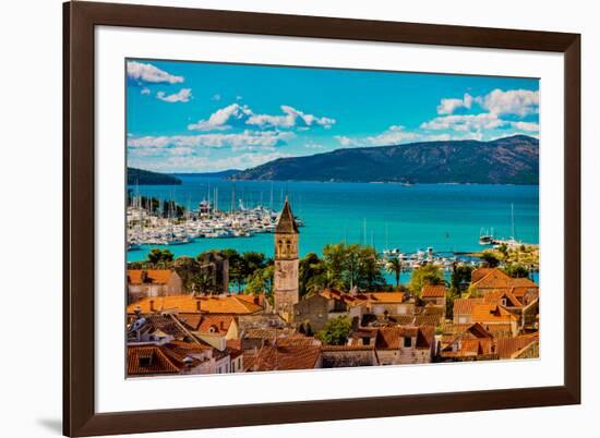 View of Trogir, UNESCO World Heritage Site, Croatia, Europe-Laura Grier-Framed Photographic Print