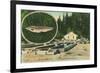 View of Trout Haven Hatchery - Gasquet, CA-Lantern Press-Framed Art Print